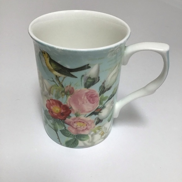 Stechcol Gracie Bone China Bird Coffee Mug Tea Cup Roses Butterfly Cottagecore - Picture 11 of 15